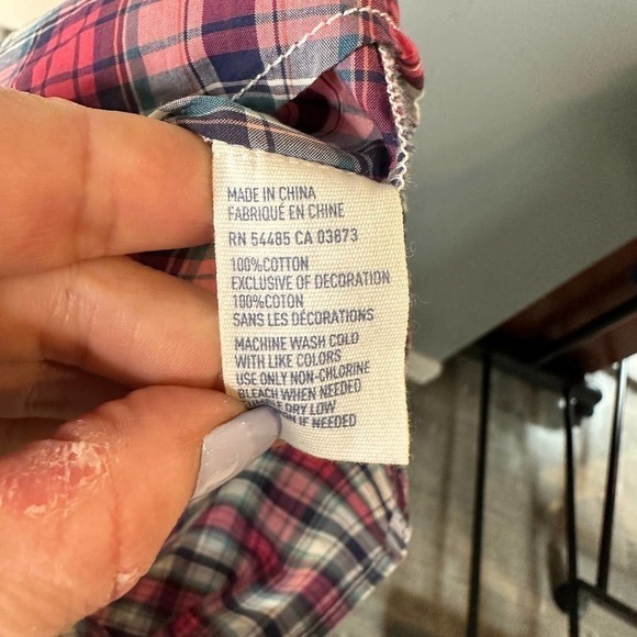 AMERICAN Eagle Classic Prep Fit Plaid Button Down Size Small - Picture 7 of 7